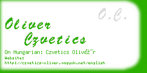 oliver czvetics business card